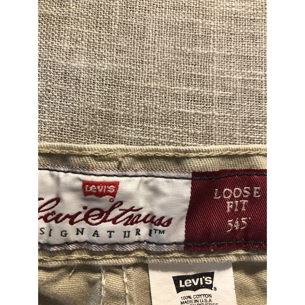 Vintage Levis Jeans Men 36x30 Tan Loose Fit 545 90s Y2K Made in USA